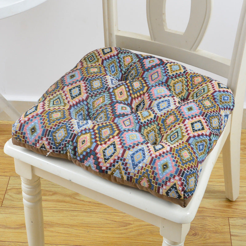 Thickening European Style Seat Cushion Dinning Chair Cushions Cotton Buttocks Mat 16 Colors Car Seat Cushion With Strap Sit Pad